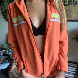 Orange 90s Windbreak/Track Jacket